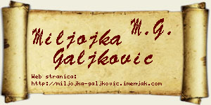 Miljojka Galjković vizit kartica